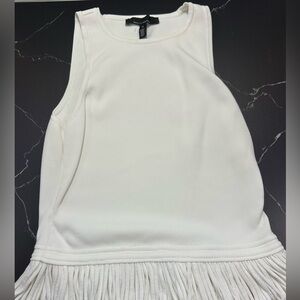 White House Black Market Ivory Knit Top, M NWOT